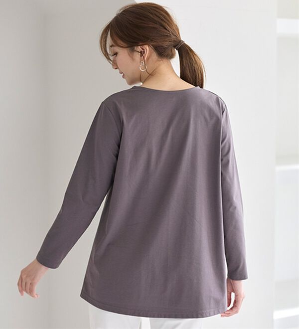 BELLUNA（ベルーナ）の「一枚で着映えるデコラＴ（長袖）（チュニック）」｜詳細画像