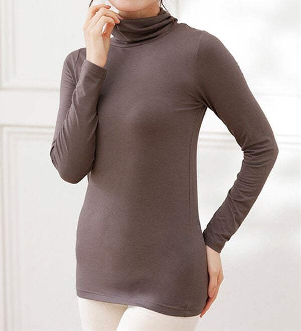LAVIENNE（ラヴィエンヌ）の「＋５．２度のあったかインナー　ベリーヒート　タートルネック長袖（肌着・インナーウェア）」｜詳細画像