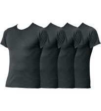 「【４枚組】抗菌防臭・マイクロファイバー裏起毛あったかインナー４枚組（シャツ）　半袖丸首（メンズ肌着・インナーウェア）」