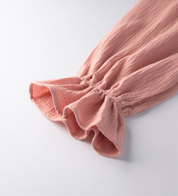 YU'NOW（ユナウ）の「【上下２点セット】Ｗガーゼシャツパジャマ（パジャマ・ルームウェア）」｜詳細画像