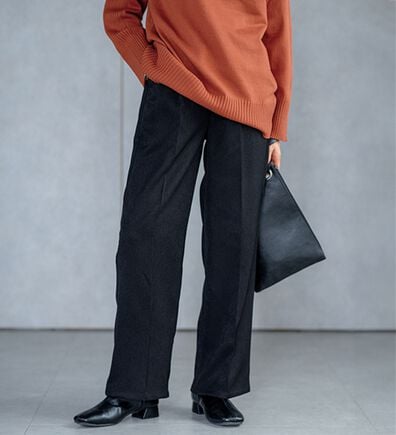 BELLUNA（ベルーナ）の「スラッと美脚セミワイドパンツ（フルレングスパンツ）」