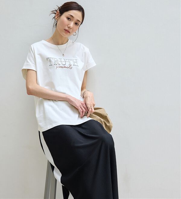 BELLUNA（ベルーナ）の「ひんやリッチコットン大人のゆったりドルマンＴシャツ（カットソー）」｜詳細画像