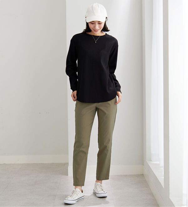 BELLUNA（ベルーナ）の「チノ見えストレッチ素材テーパードパンツ（テーパードパンツ）」｜詳細画像