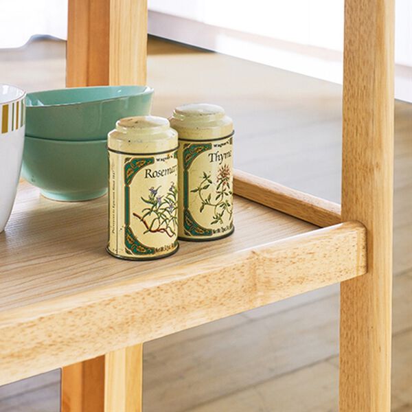 「天然木キッチンワゴン（調理台・キッチンカウンター）」｜詳細画像