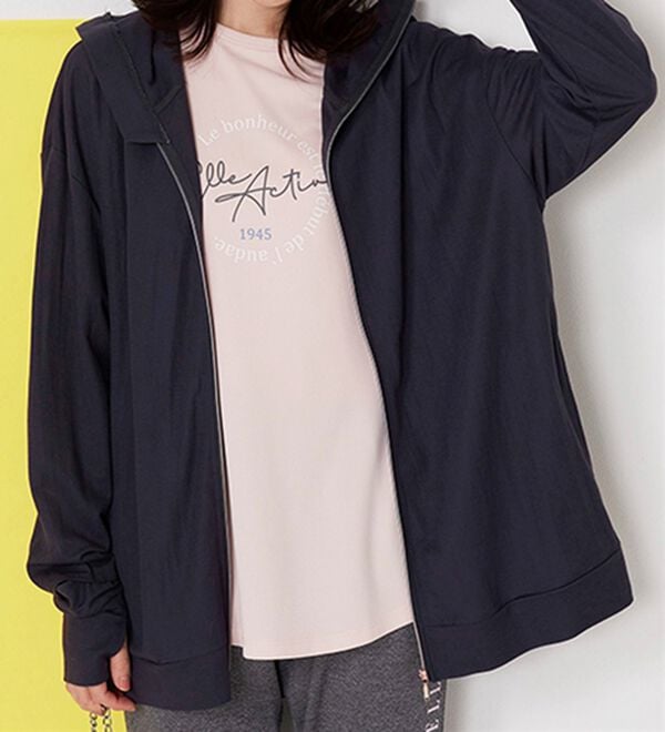 BELLUNA（ベルーナ）の「【接触冷感】絶対に焼けたくない！後プリーツＵＶパーカー（パーカー）」｜詳細画像