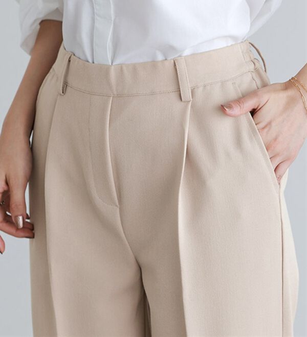 Pierrot（ピエロ）の「【選べる丈】高見えゆるテーパードパンツ（フルレングスパンツ）」｜詳細画像
