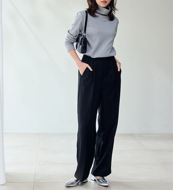 BELLUNA（ベルーナ）の「【選べる衿】肌に優しい綿１００％暖か発熱素材プルオーバー＜ベルホット　コットン＞（カットソー）」｜詳細画像