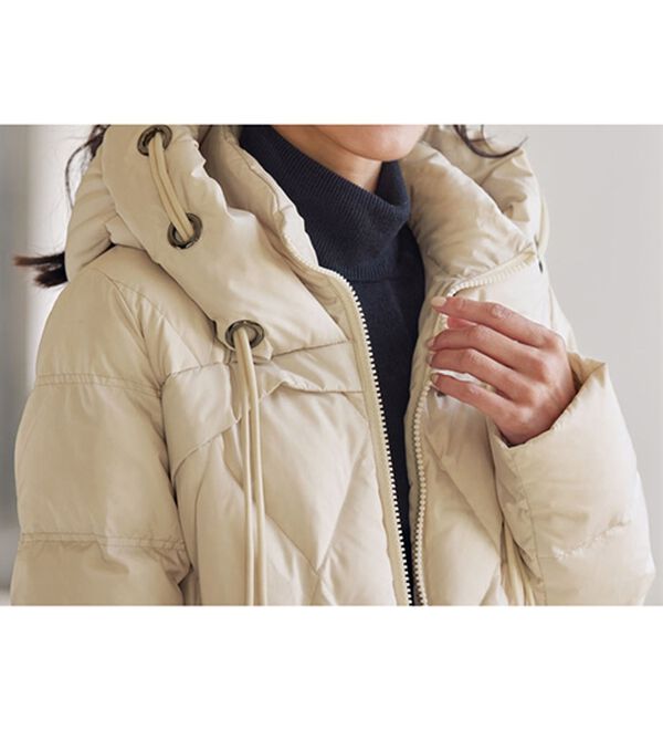 キルティングデザインフードダウンコート - ベルーナ【公式】