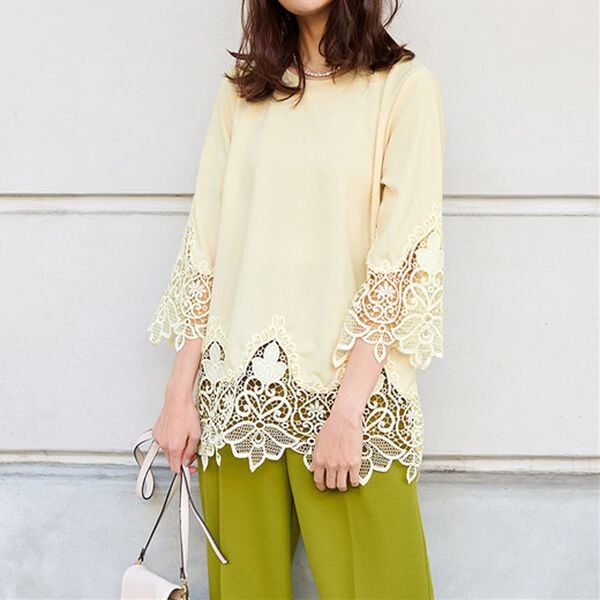 RANAN（ラナン）の「裾レース使いチュニック（チュニック）」｜詳細画像