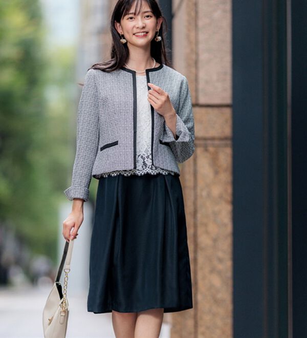 GeeRA（ジーラ）の「【2ツイードジャケット＆ワンピ】入卒式/セレモニー着回し3点セットワンピーススーツ（その他スーツ）」｜詳細画像