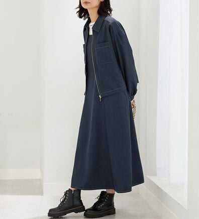 BELLUNA（ベルーナ）の「麻調ジャケット&times;キャミワンピアンサンブル（その他ワンピース）」