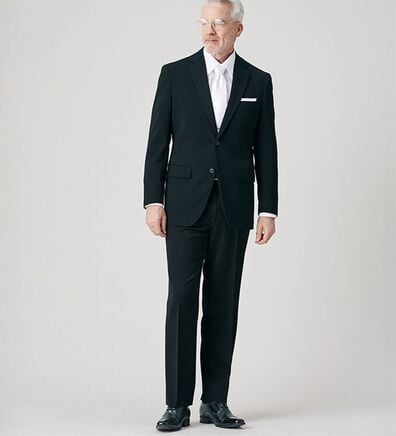 「【２点セット】ルナブラック　フォーマルスーツ（ビジネスフォーマル）」