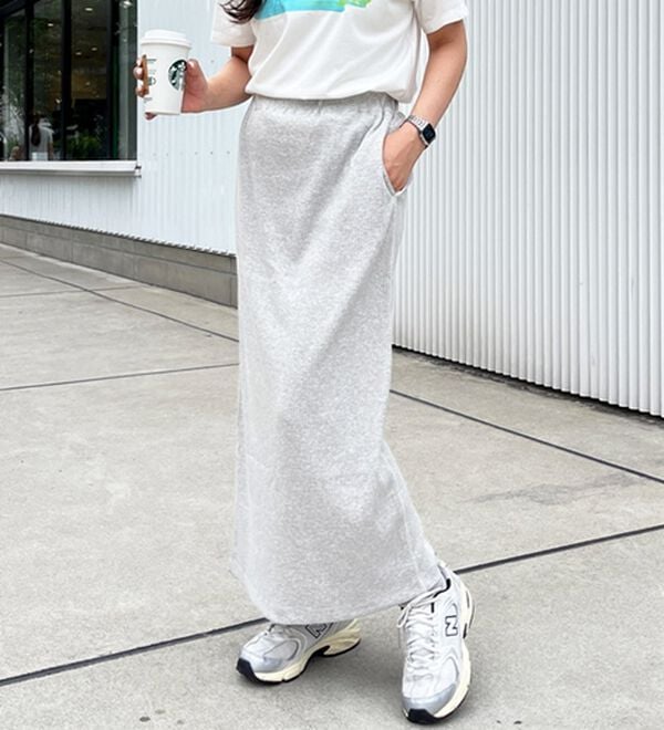 GeeRA（ジーラ）の「【着回し力◎】楽ちんすっきり見え！リブロングスカート（ロングスカート）」｜詳細画像