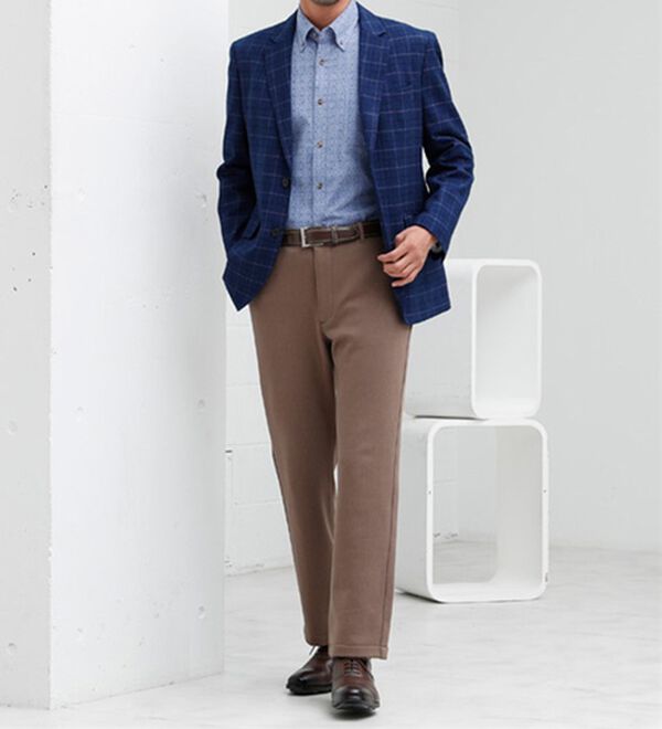 「＜コムルヴァン・オム＞お父さんの裏シャギー７得パンツ（メンズフルレングスパンツ）」｜詳細画像