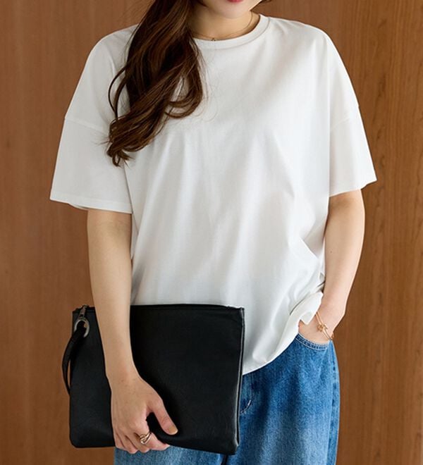 BELLUNA（ベルーナ）の「シュッと体型カバー！コクーンTシャツ（カットソー）」｜詳細画像