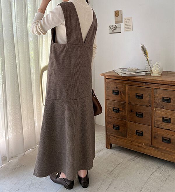 GeeRA（ジーラ）の「前後２ＷＡＹウールライクチェックジャンパースカート（ジャンパースカート）」｜詳細画像