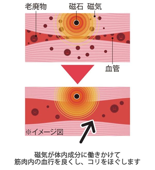 「＜フィラ＞磁気付き！暖か素材の血行改善ウェア（メンズルームウェア）」｜詳細画像