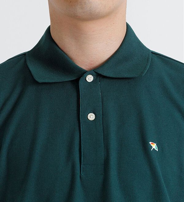 「＜アーノルド　パーマー＞ワンポイント刺しゅう鹿の子ポロシャツ（長袖・半袖）（メンズポロシャツ）」｜詳細画像