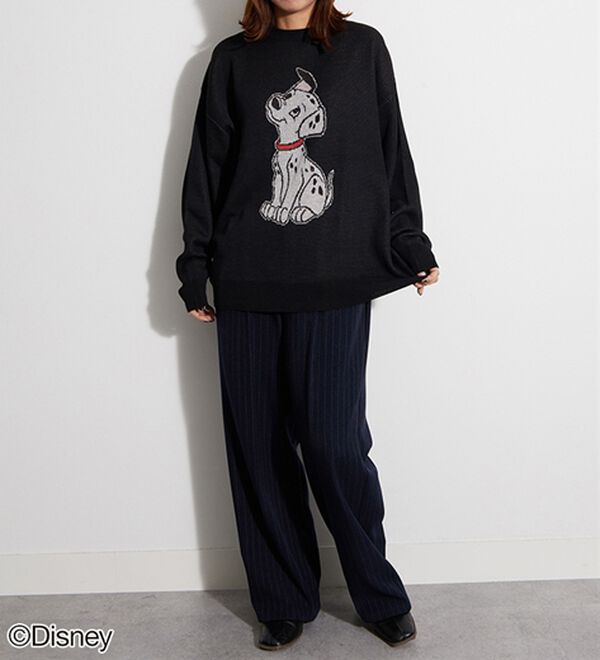 BELLUNA（ベルーナ）の「＜Ｄｉｓｎｅｙ＞【１０１匹わんちゃん】ジャカードゆったりセーター（ニット・セーター）」｜詳細画像