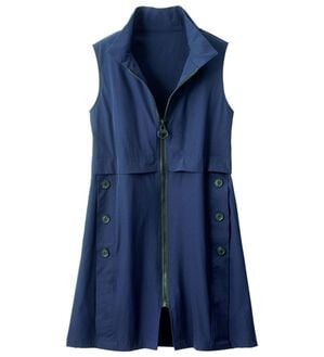 ルフラン（ルフラン）の「季節の変わり目に便利なロングベスト（ベスト）」｜ネイビー