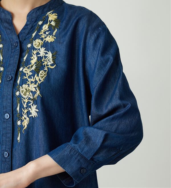 BELLUNA（ベルーナ）の「デニム素材華やか刺しゅうワンピース（その他ワンピース）」｜詳細画像