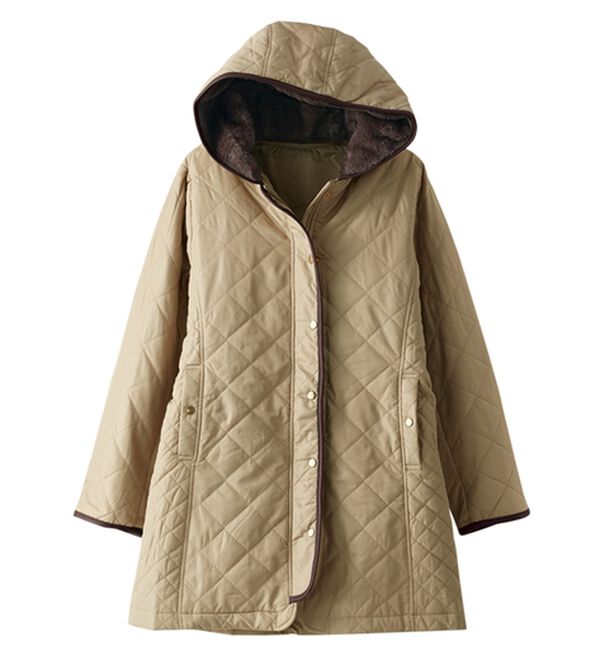 BELLUNA（ベルーナ）の「パイピング使いキルトデザインコート（ロングコート）」｜詳細画像