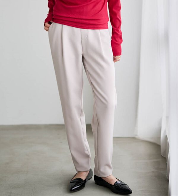 RANAN（ラナン）の「あったか！裏起毛美脚シルエットタックパンツ（フルレングスパンツ）」｜詳細画像