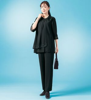 ルフラン（ルフラン）の「上品レース使いブラジャケパンツスーツ（ブラックフォーマル（喪服・礼服））」｜1