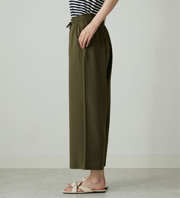 BELLUNA（ベルーナ）の「【接触冷感/UVカット/吸水速乾/イージーケア】カナパストレッチ素材ワイドパンツ（ワイドパンツ・ガウチョ）」｜詳細画像