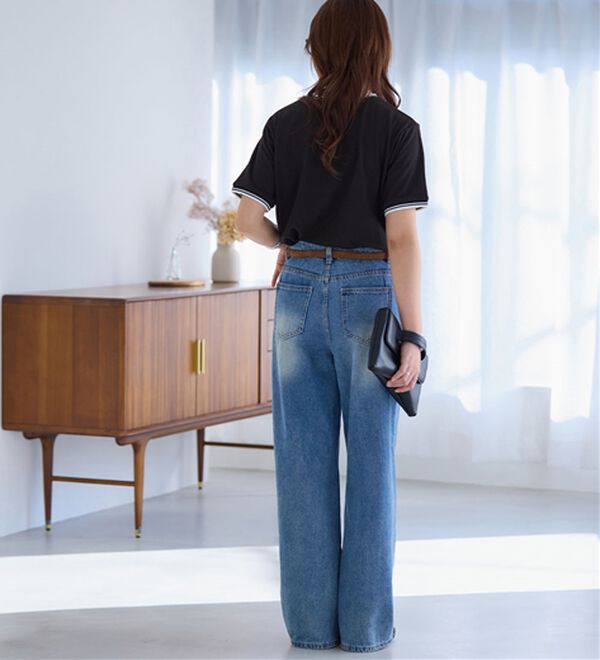 Viola e Viola（ヴィオラ エ ヴィオラ）の「【アンブロ】配色ラインロゴ刺しゅうTシャツ（カットソー）」｜詳細画像