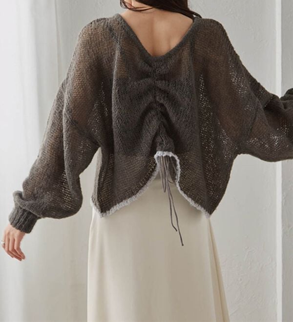 RANAN（ラナン）の「モヘアライク２ＷＡＹギャザーニット（ニット・セーター）」｜詳細画像