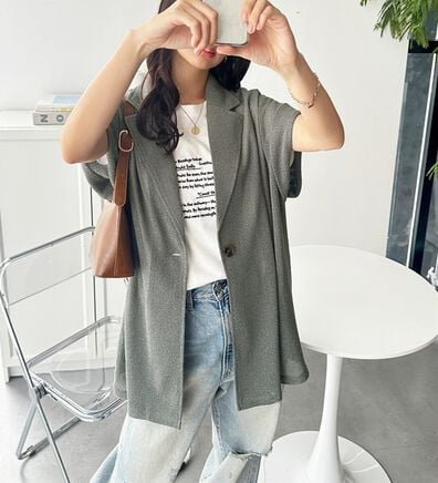 GeeRA（ジーラ）の「メッシュフレンチスリーブテーラードジャケット（テーラードジャケット）」