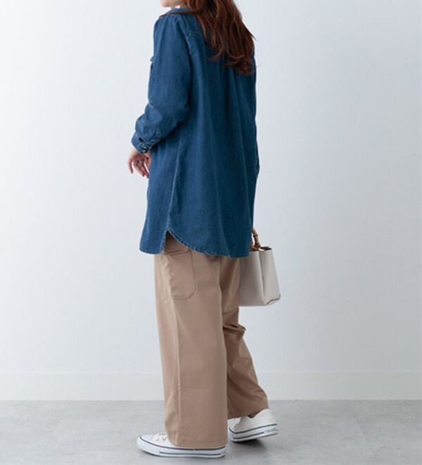 BELLUNA（ベルーナ）の「ポケットデザインデニムシャツチュニック（チュニック）」｜詳細画像