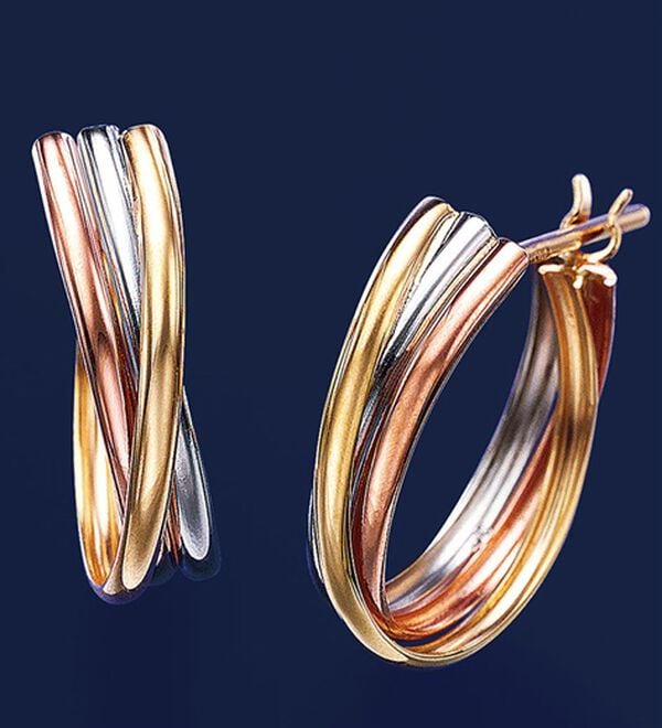 BELLUNA（ベルーナ）の「スリーカラーイヤリング・ピアス（イヤリング・ピアス）」｜ピアス