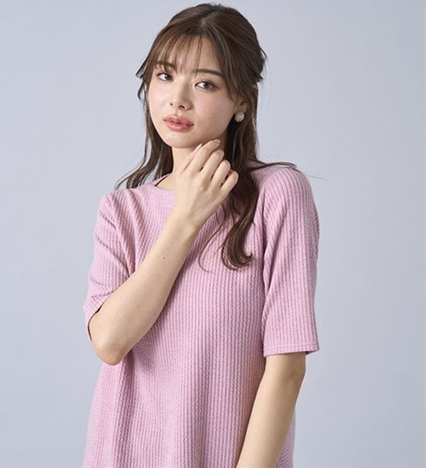 BELLUNA（ベルーナ）の「テンセル（ＴＭ）繊維混ストレッチプルオーバー（カットソー）」｜詳細画像