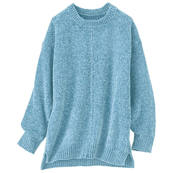 BELLUNA（ベルーナ）の「肌心地やわらかベロアモールニットプルオーバー（ニット・セーター）」｜詳細画像