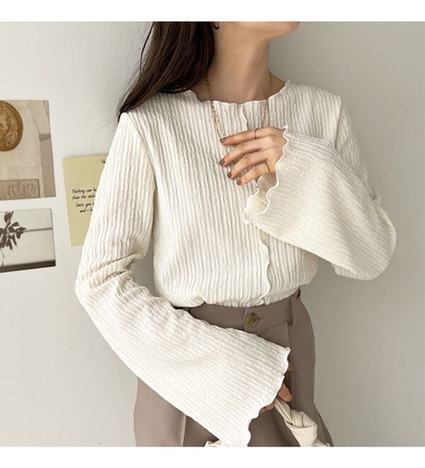 GeeRA（ジーラ）の「前後２ｗａｙフレアスリーブカットソー（カットソー）」｜詳細画像