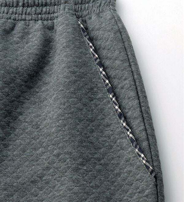 「【２本組】＜カンサイ＞肌側綿１００％ミニキルトパジャマパンツ（メンズルームウェア）」｜詳細画像