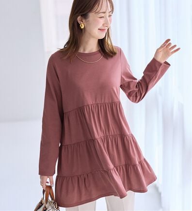 alotta（アロッタ）の「ゆったり綿混ティアードチュニック（チュニック）」