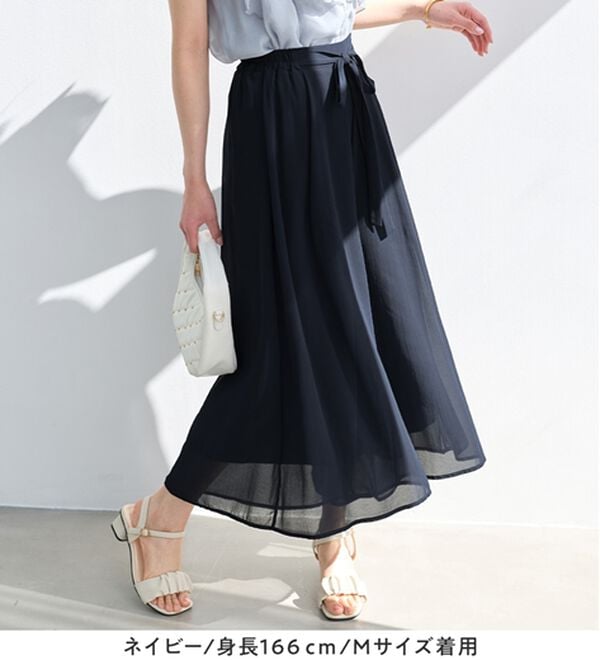 alotta（アロッタ）の「ふんわりシフォンワイドパンツ（ワイドパンツ・ガウチョ）」｜詳細画像