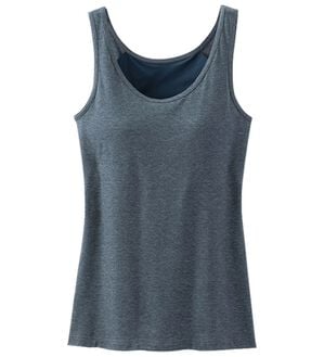 LAVIENNE（ラヴィエンヌ）の「４０代からの綿混快適カップ付タンクトップ（ブラトップ・カップ付きインナー）」｜杢ネイビー