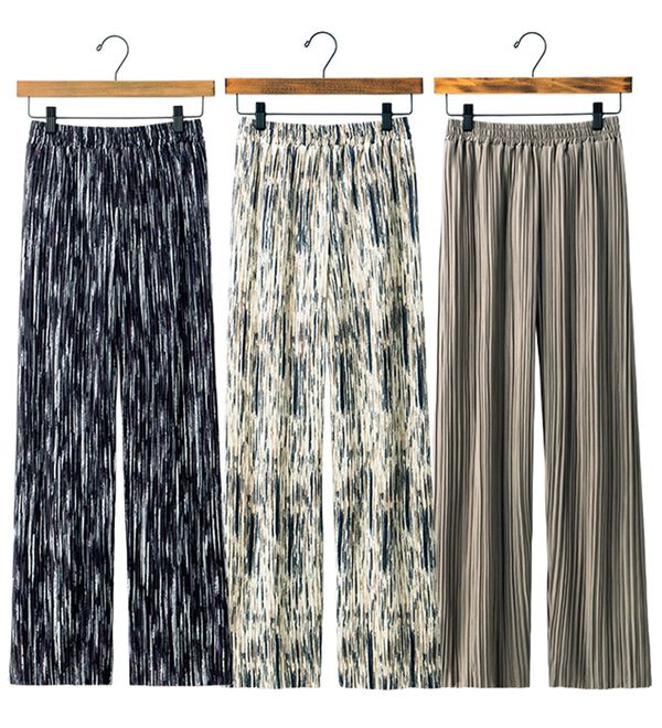 ルフラン（ルフラン）の「【３本組】「ゆる感×脚長」プリーツパンツ（ワイドパンツ・ガウチョ）」｜詳細画像