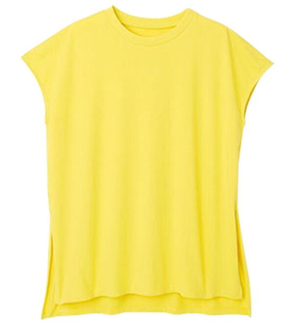 RANAN（ラナン）の「＜ＢＣ＞綿１００％ひんやりサイドスリットフレンチスリーブチュニック（チュニック）」｜詳細画像