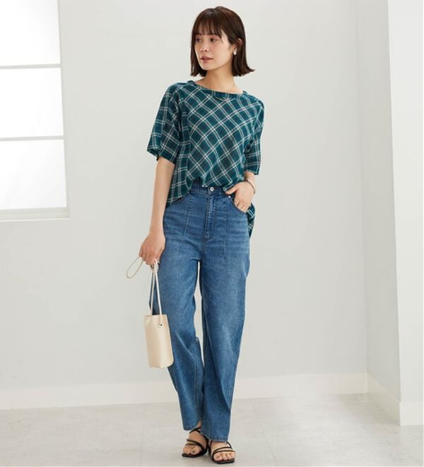 BELLUNA（ベルーナ）の「さらっと快適！Tシャツ見え切替ブラウス（ブラウス）」｜詳細画像