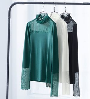 YU'NOW（ユナウ）の「【吸湿発熱】【抗菌防臭】ハイネックシアーインナー（肌着・インナーウェア）」｜詳細画像