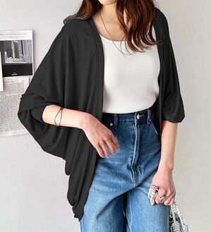 GeeRA（ジーラ）の「接触冷感！ドルマンカットソーカーディガン（ニットカーディガン）」｜詳細画像