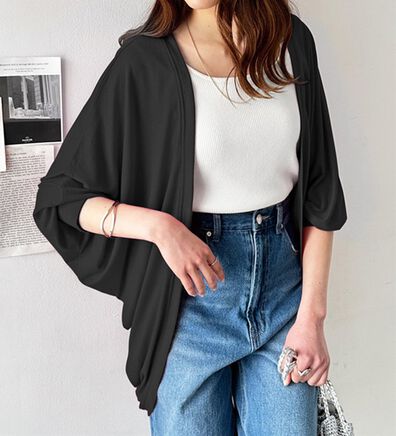 GeeRA（ジーラ）の「接触冷感！ドルマンカットソーカーディガン（ニットカーディガン）」