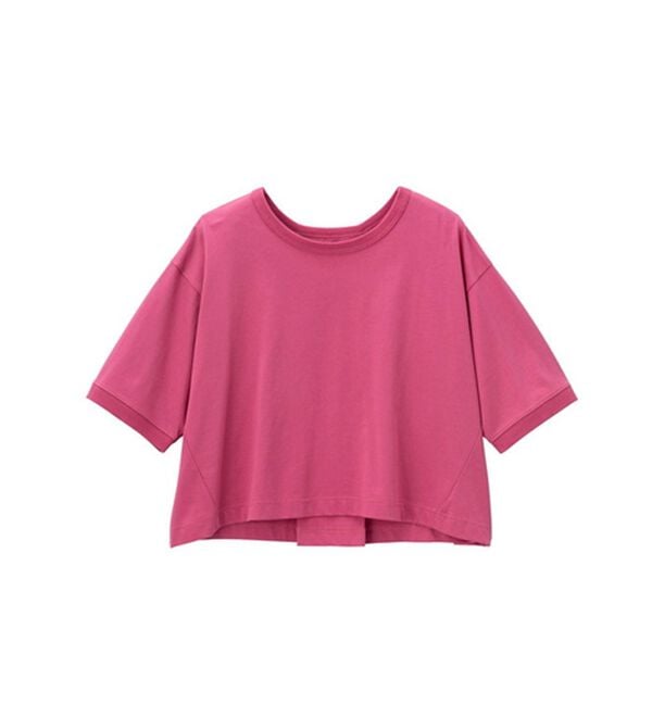 GeeRA（ジーラ）の「綿混素材クロップドＴシャツ（Tシャツ）」｜詳細画像