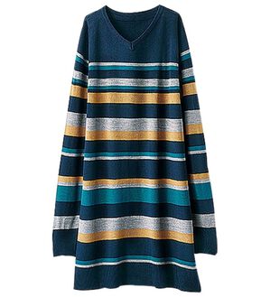 BELLUNA（ベルーナ）の「カシミヤタッチニットチュニック（チュニック）」｜ネイビー系