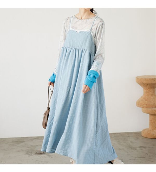 GeeRA（ジーラ）の「ぽこぽこエンボス素材キャミワンピース（その他ワンピース）」｜詳細画像